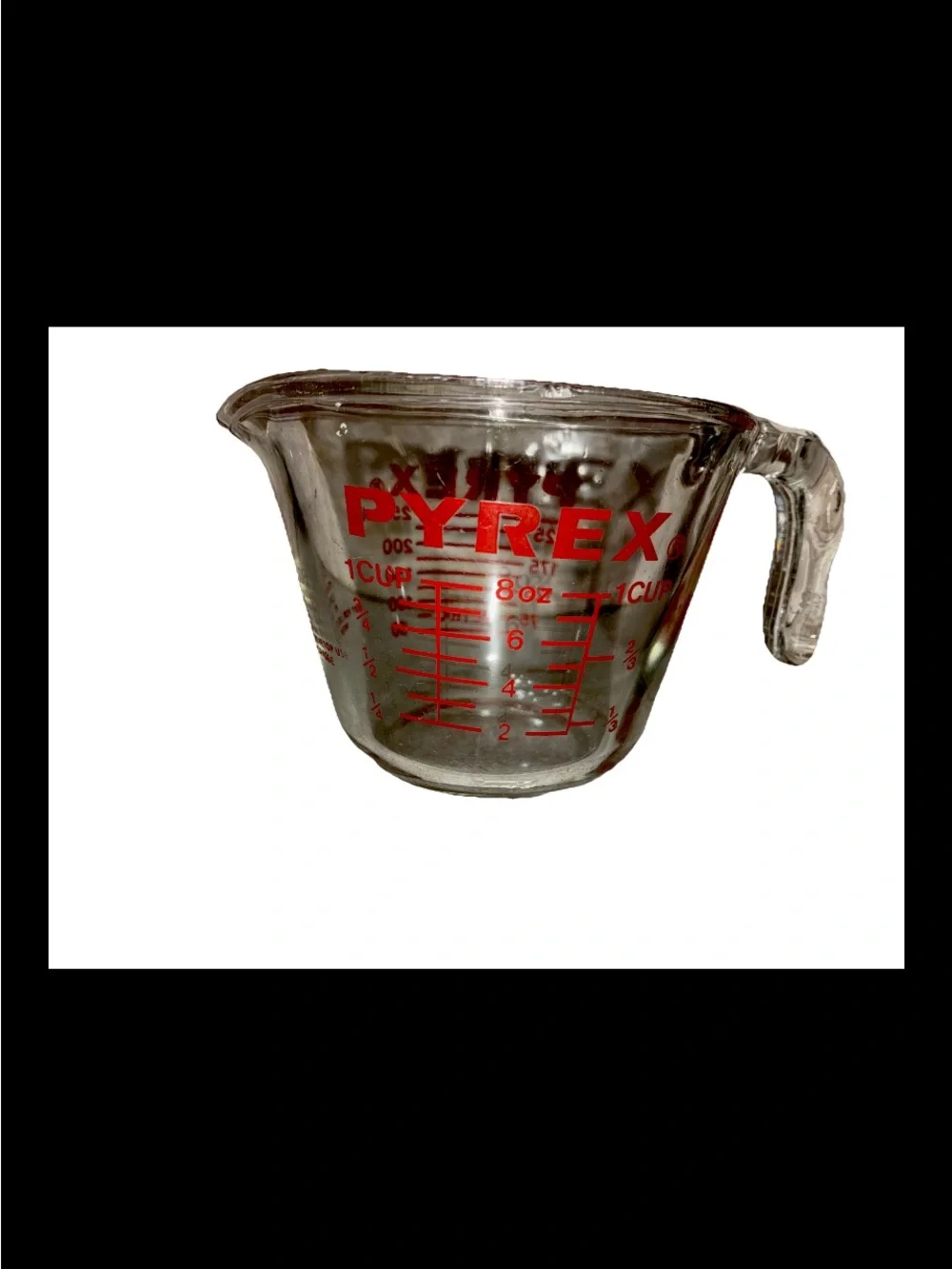 Vintage 1970’s 1 Cup glass measuring cup250 ml Metric excellent condition